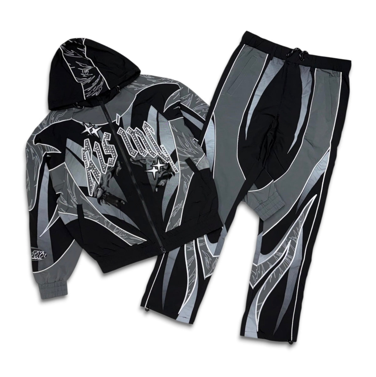 Smoke Rise Rising Colorblock Windbreaker Set Castlerock