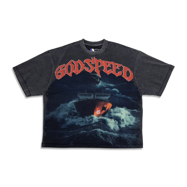 Godspeed Sea Sick T-shirt – Grey Wash