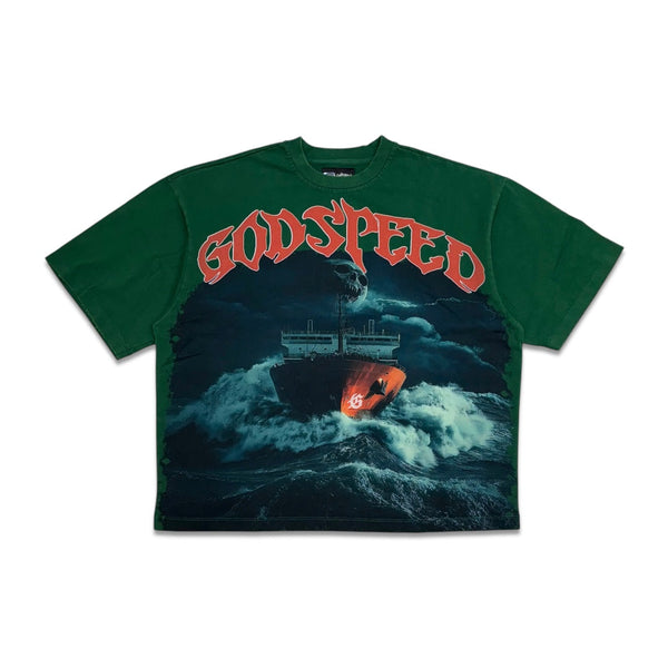 Godspeed Sea Sick T-shirt – Green