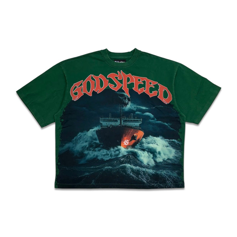 Godspeed Sea Sick T-shirt Green
