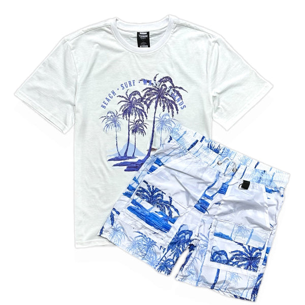 Genuine (white/blue "beach surf short set)