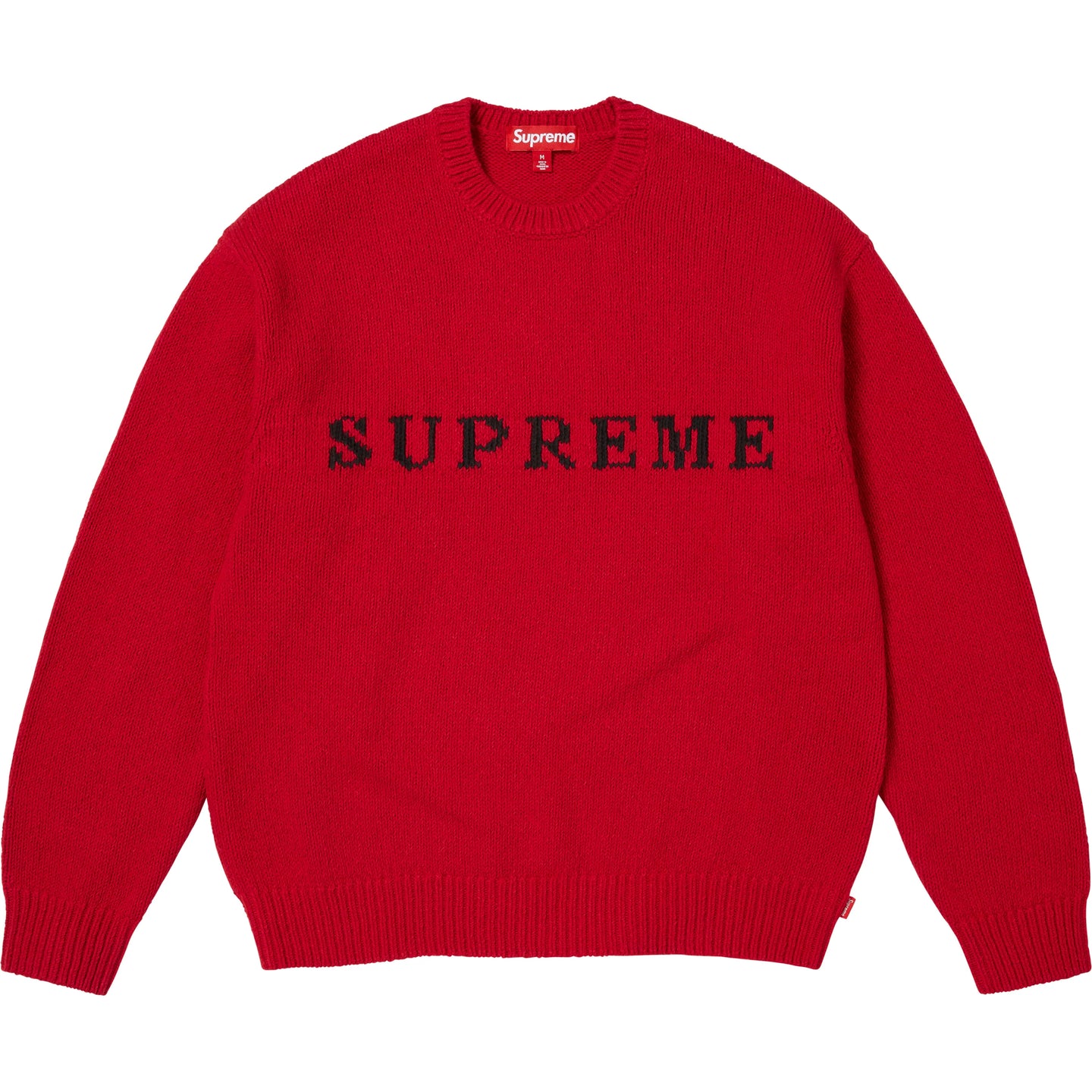 Supreme Contrast Logo Sweater Red