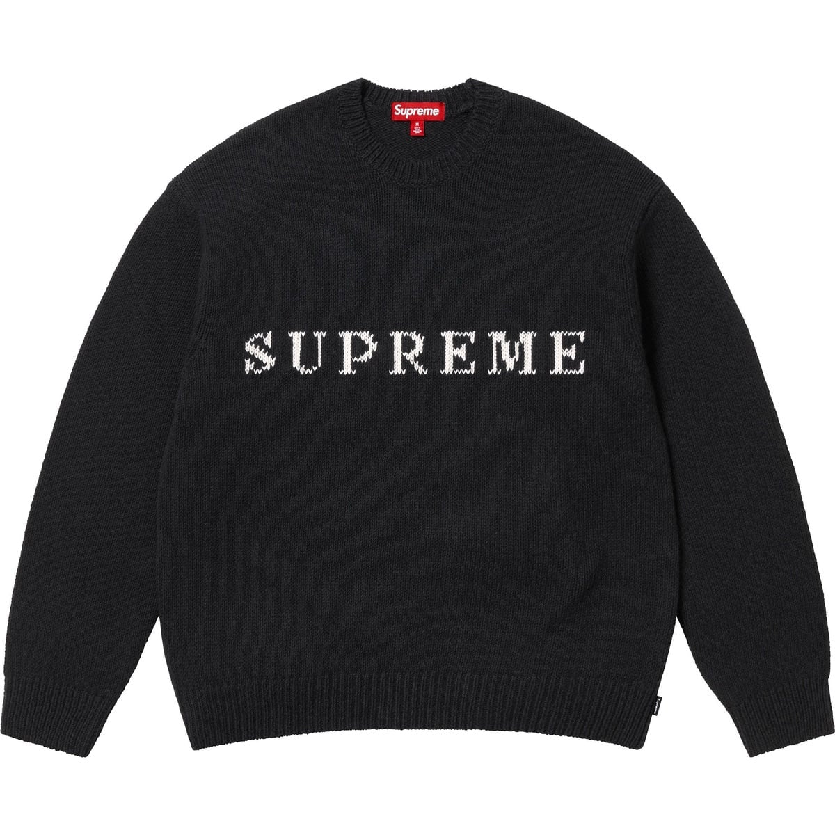 Supreme Contrast Logo Sweater Black