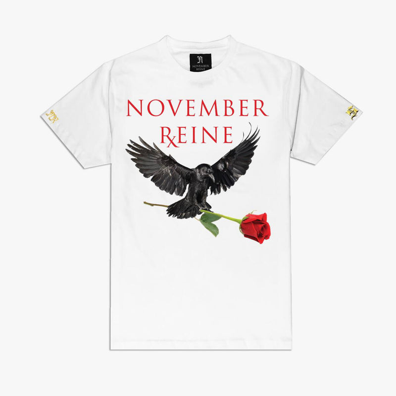 November reine (white raven rose t-shirt)