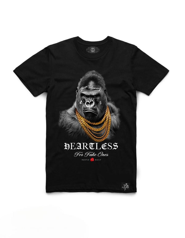 Hasta muerte (black "Heart Less" t-shirt)