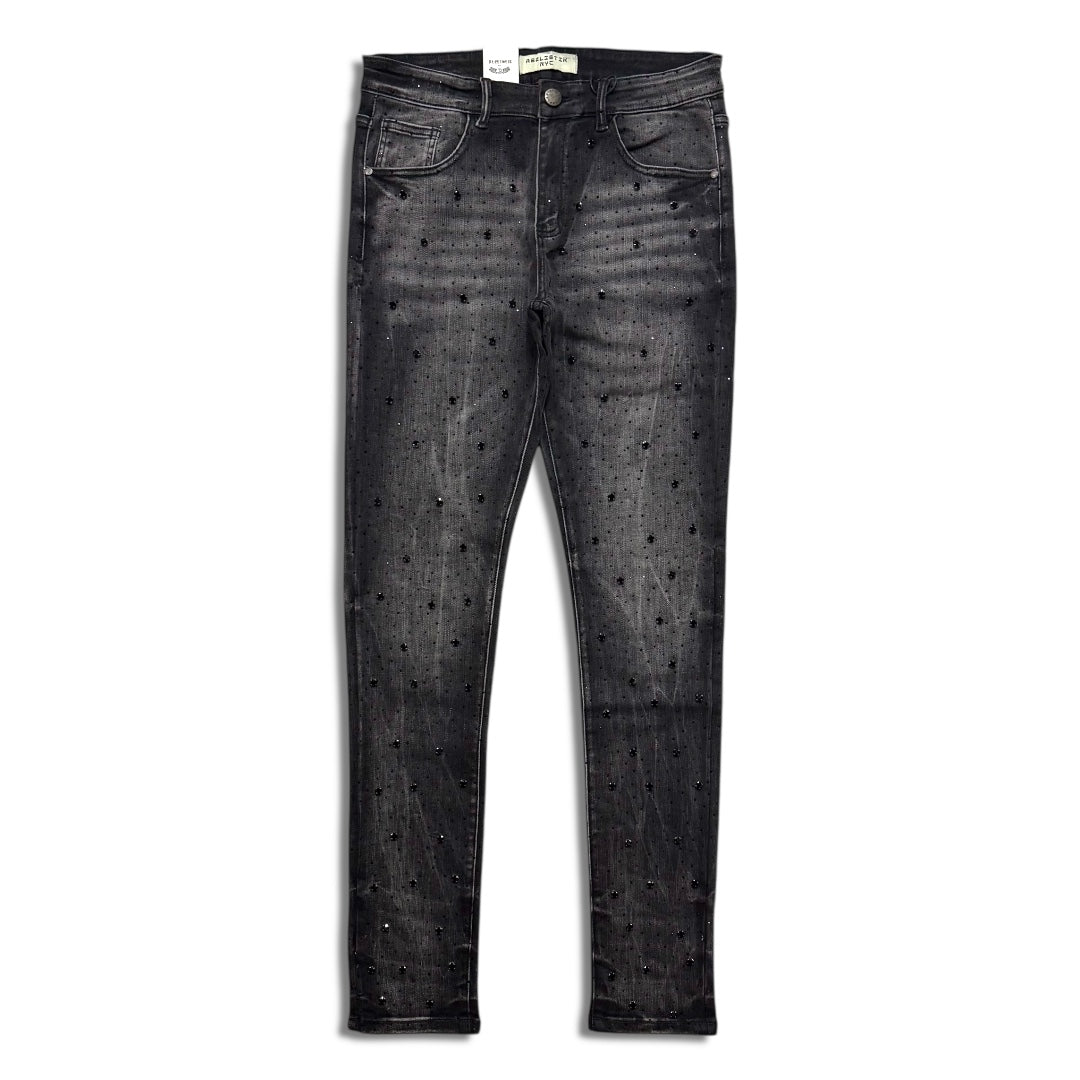 Reelistik Nyc Men's Diamond Jeans - Dark Grey (RST-6027)