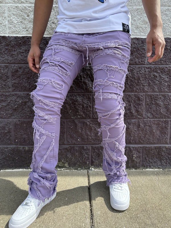 Kloud9 (purple flare skinny stacked jean)