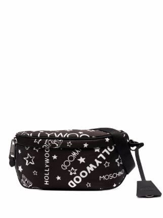 Moschino (Black Hollywood-Print Belt Bag)