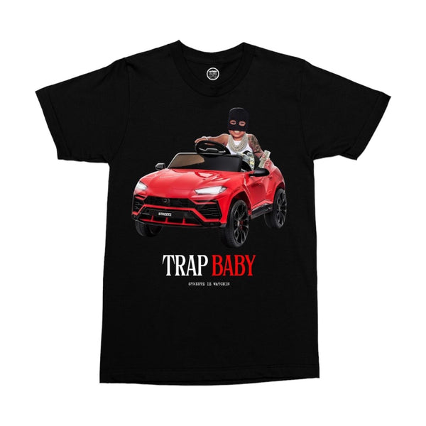 Streetz iz Watchin (Black/red "Trap baby" T-Shirt)