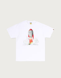 Bape Head Rocket Tee White