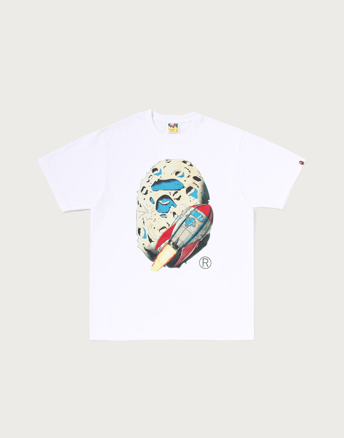 Bape Moon Ape Head Tee White