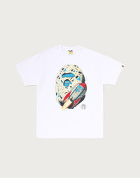 Bape Moon Ape Head Tee White