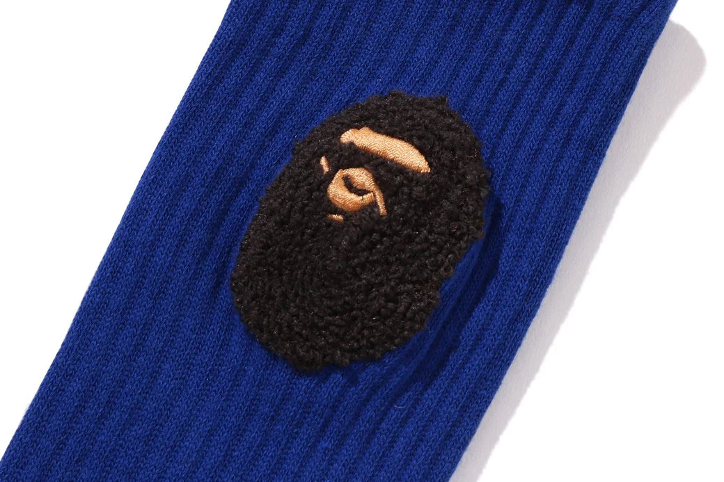 Bape Ballon Yarn Ape Head Socks Royal blue