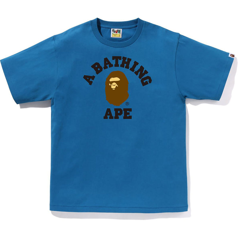 Bape Men's Blue college tee