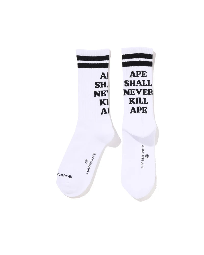 Bape A.S.N.K.A Socks White