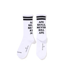 Bape A.S.N.K.A Socks White