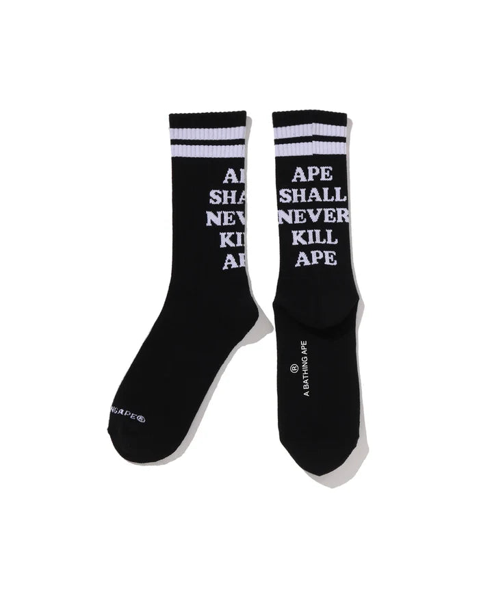 Bape A.S.N.K.A Socks Black