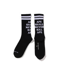 Bape A.S.N.K.A Socks Black