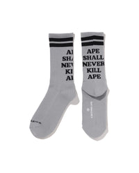 Bape A.S.N.K.A Socks Grey