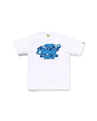 Bape Abc Camo Toon Asnka Tee White X Blue