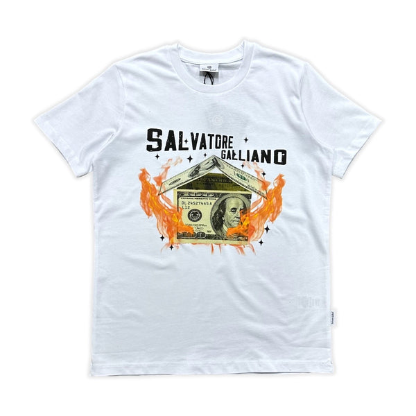Salvatore Galliano (White Money on Flames T-Shirt)