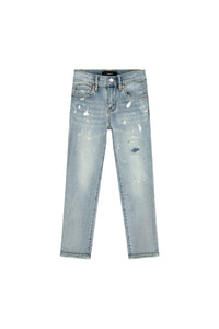 Purple Brand Kids' Paint Repair Jeans Light Indigo