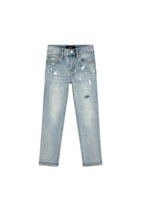 Purple Brand Kids' Paint Repair Jeans Light Indigo