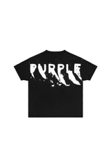 Purple Brand Kids' Painted Wordmark Tee Black