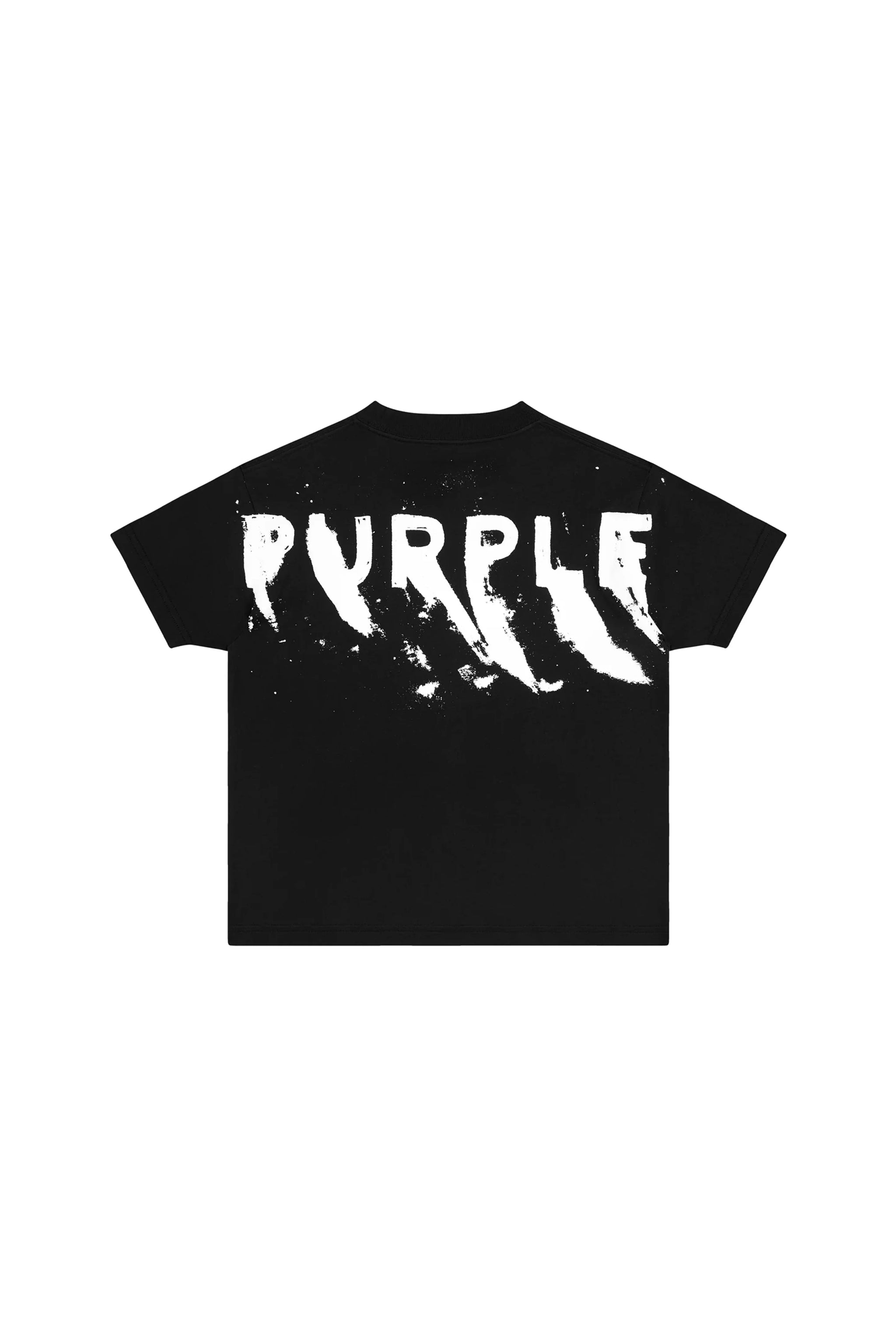 Purple Brand Kids' Painted Wordmark Tee Black