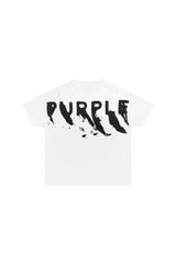 Purple Brand Kids Painted Wordmark Tee White