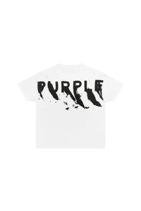 Purple Brand Kids Painted Wordmark Tee White
