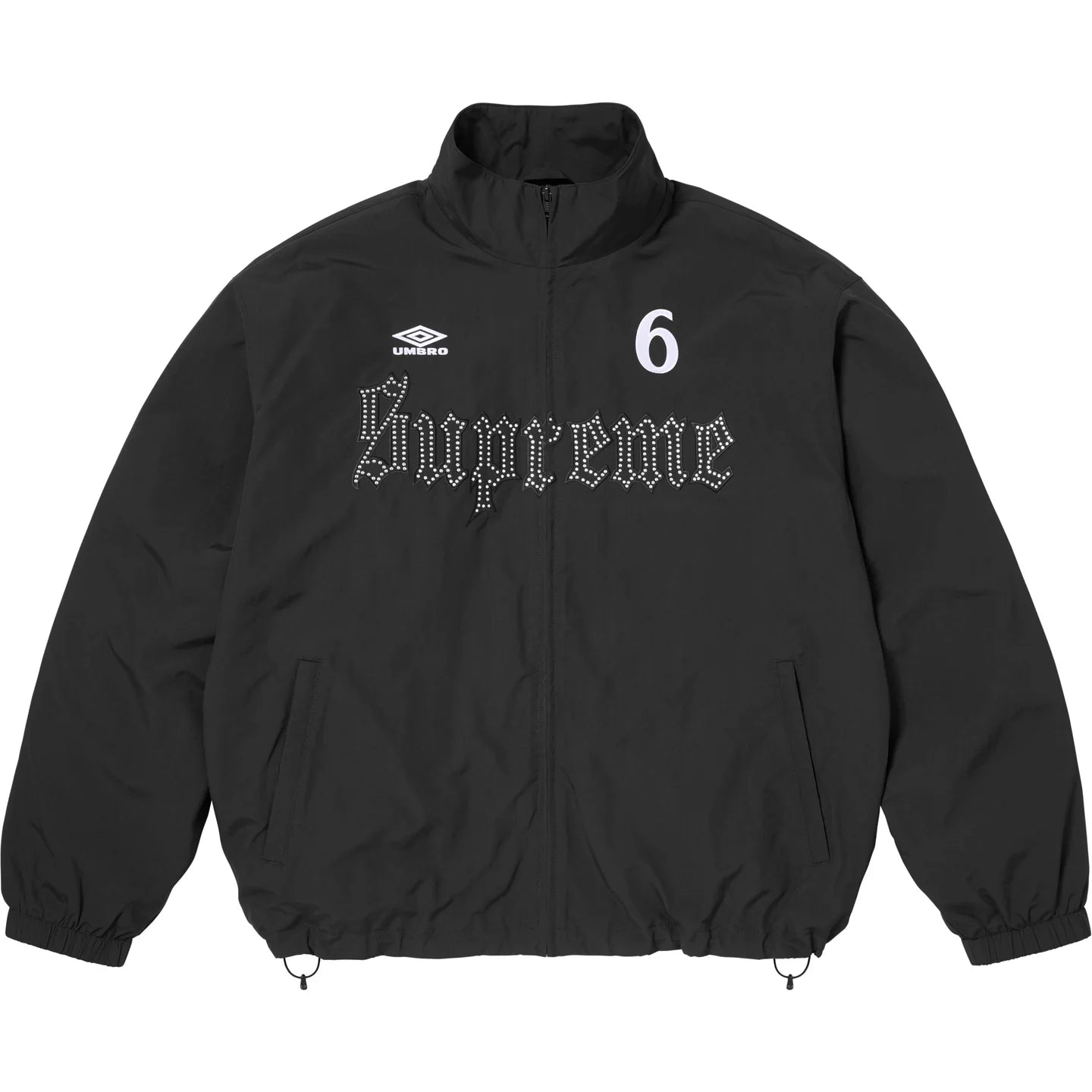 Supreme X Umbro Rhinestone Track Jacket Black