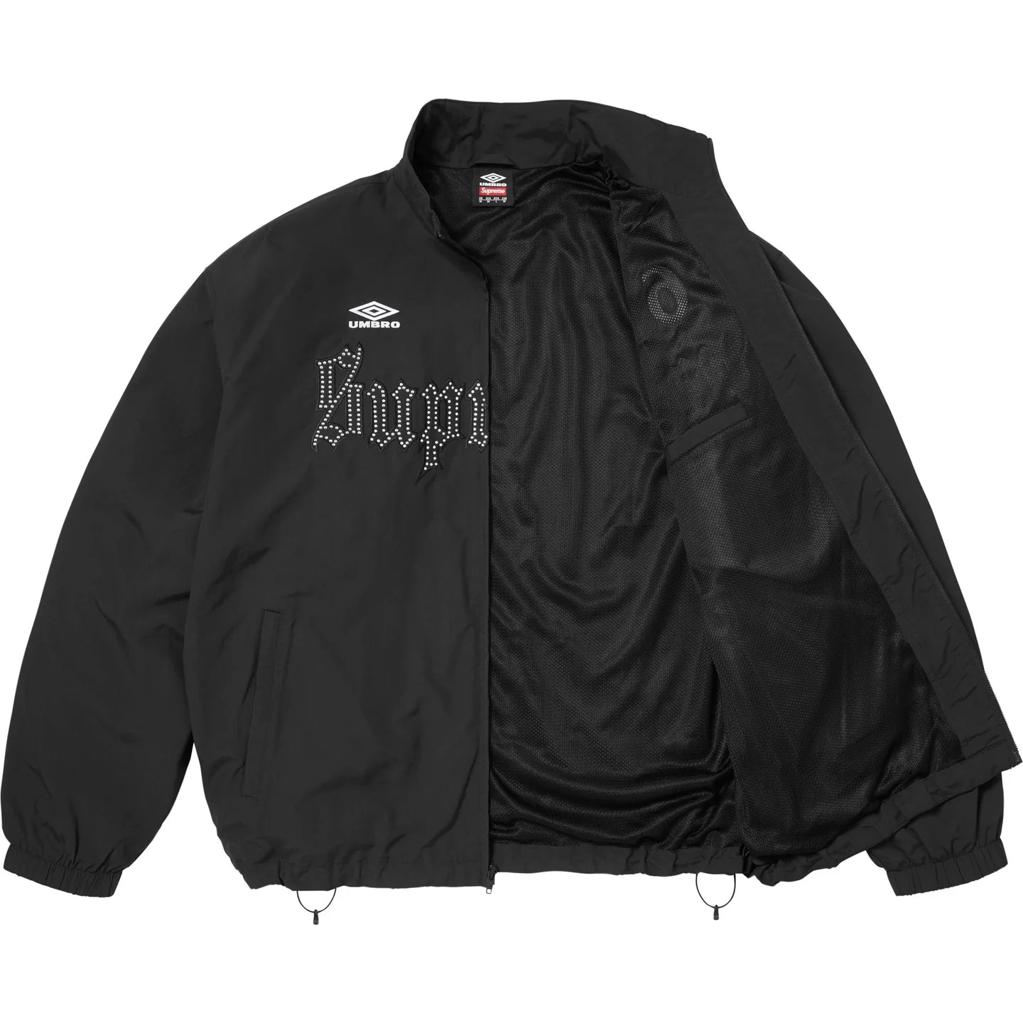 Supreme X Umbro Rhinestone Track Jacket Black