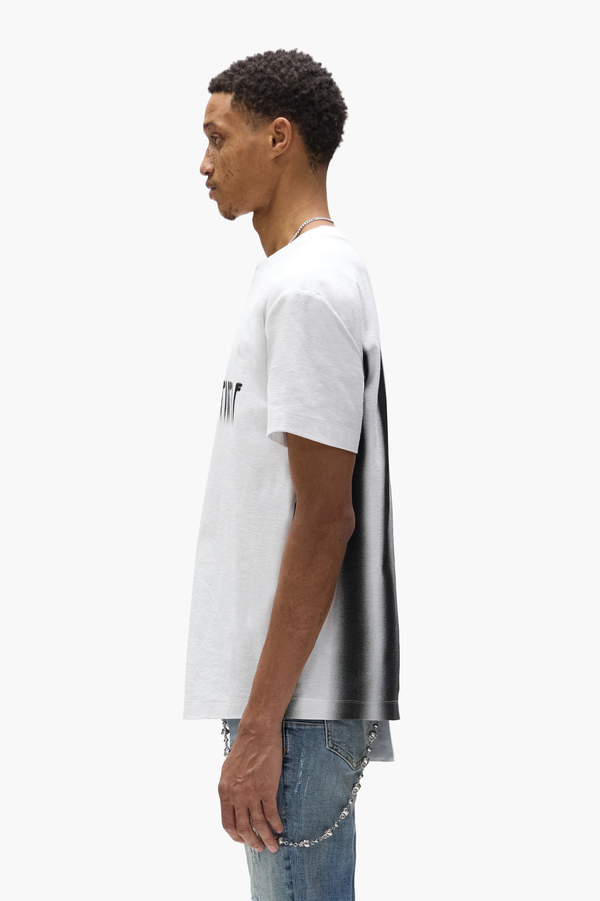 Purple brand blurred tee white