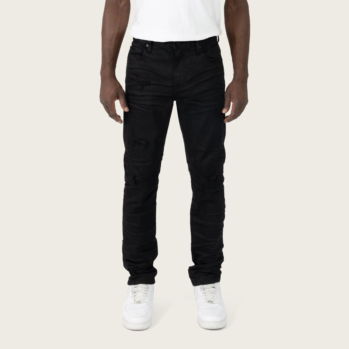 Smoke Rise Authentic Washed Jeans Jet Black