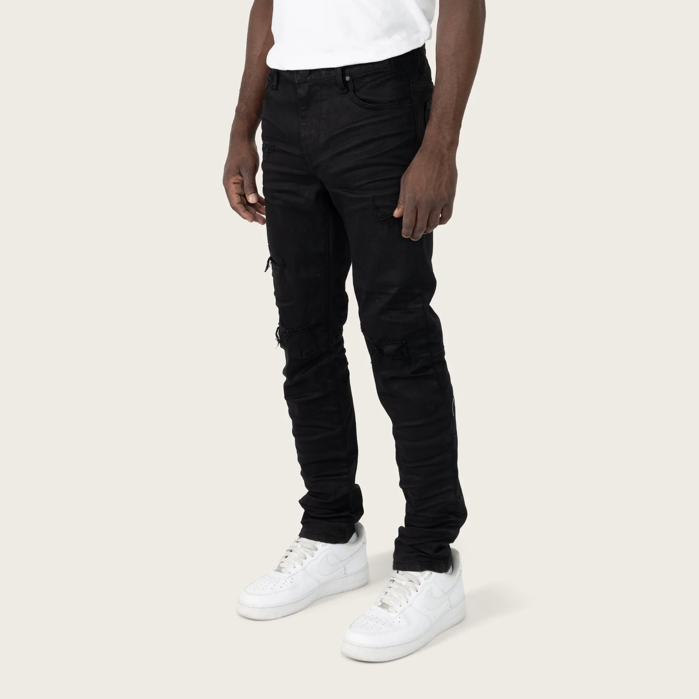 Smoke Rise Authentic Washed Jeans Jet Black