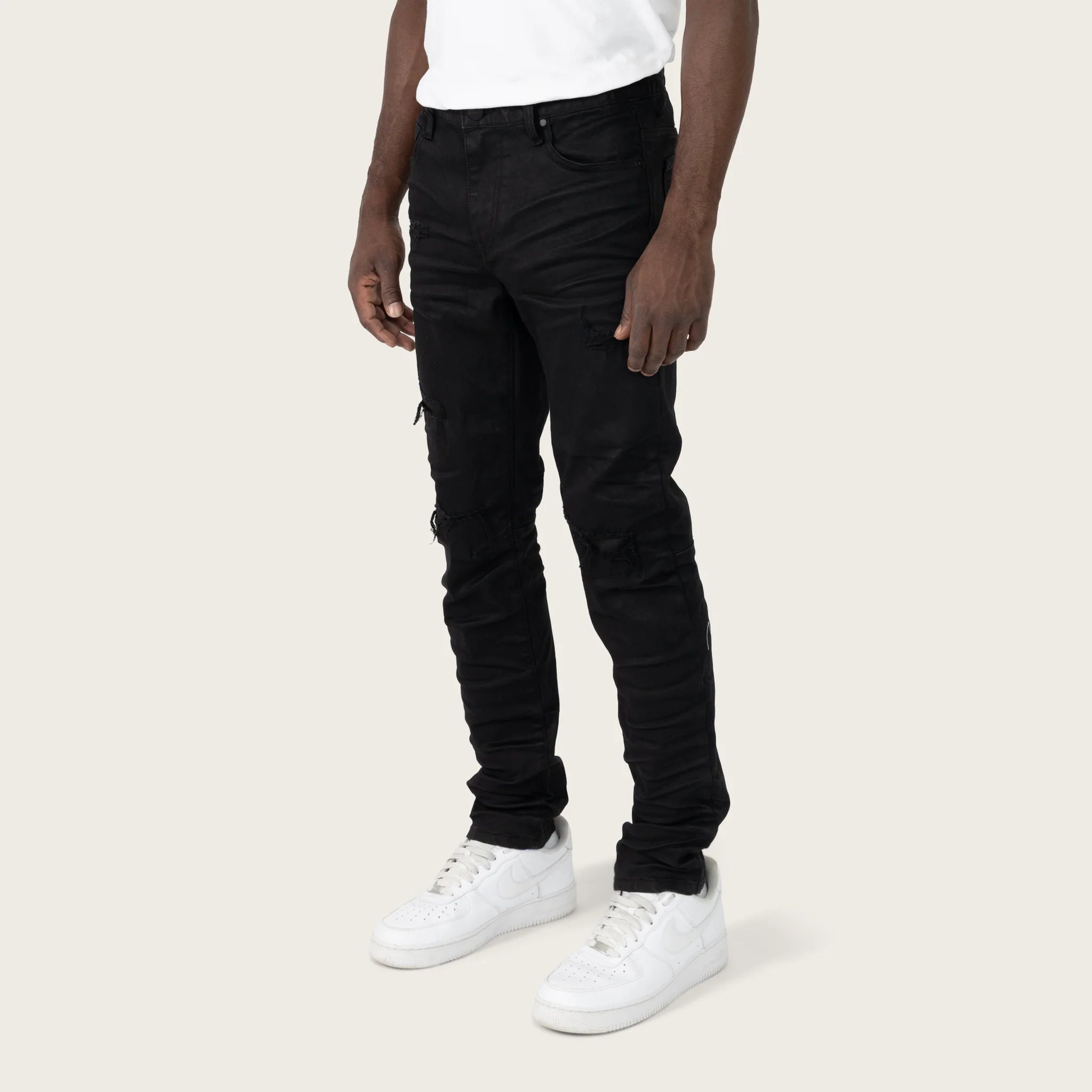 Smoke Rise Authentic Washed Jeans Jet Black