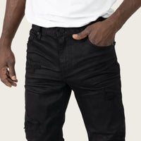 Smoke Rise Authentic Washed Jeans Jet Black