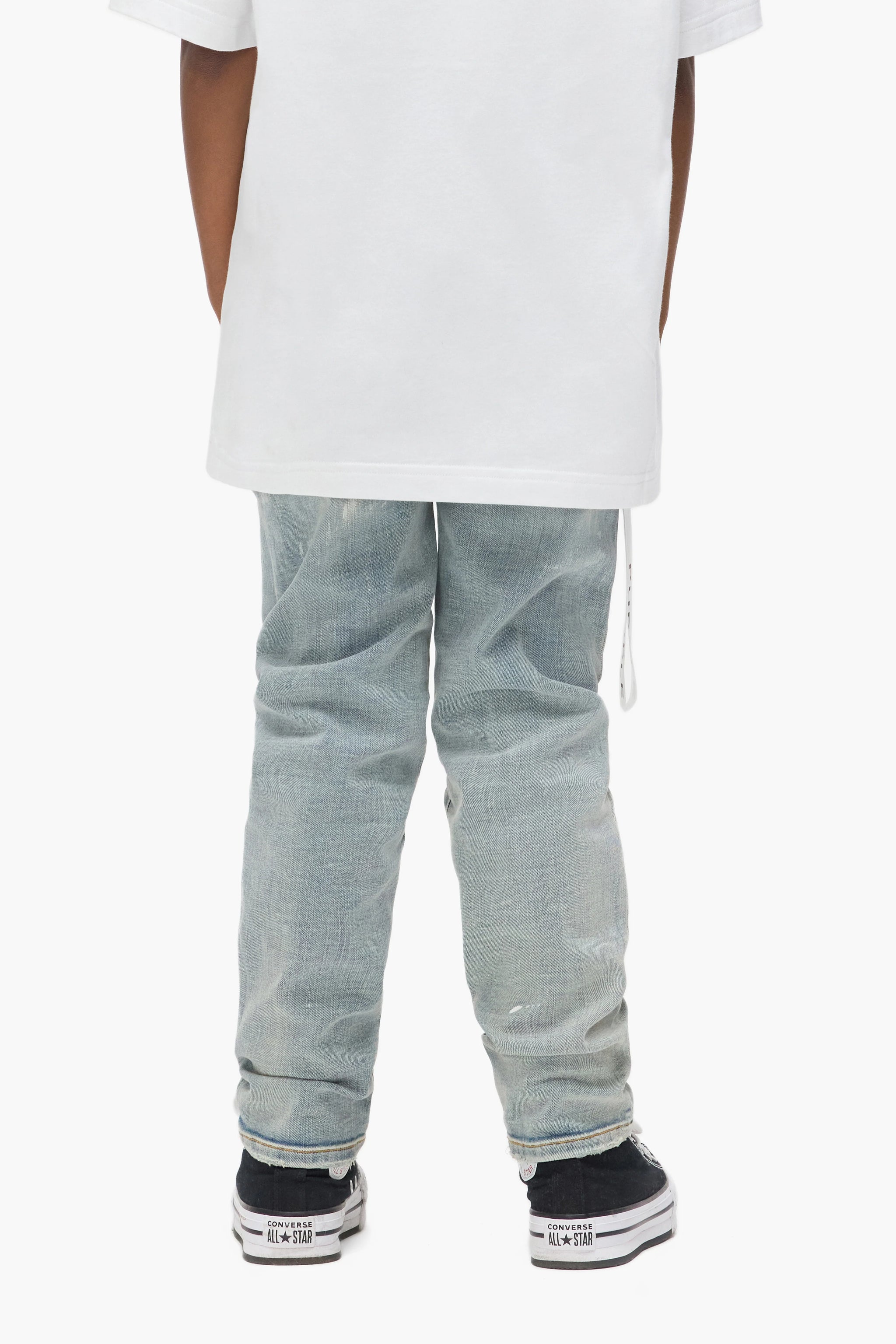 Purple Brand Kids' Paint Repair Jeans Light Indigo