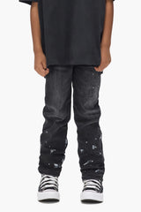 Purple Brand Kids' Paint Repair Jeans Black