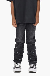 Purple Brand Kids' Paint Repair Jeans Black