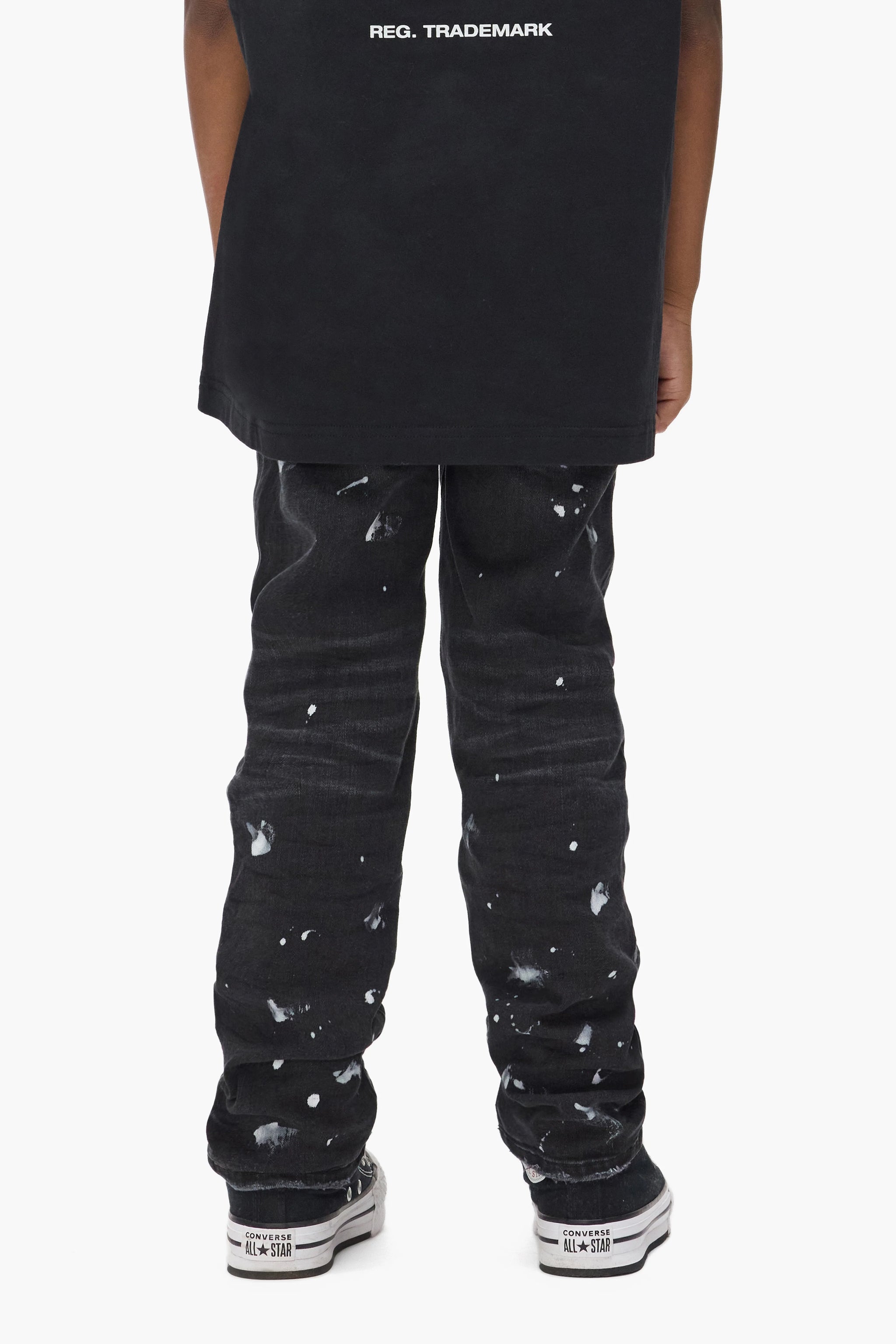 Purple Brand Kids' Paint Repair Jeans Black