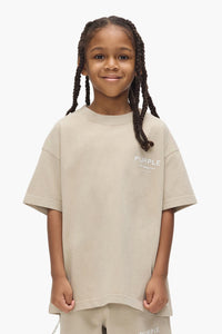 Purple Brand Kids Cities Short Set Plaza Taupe