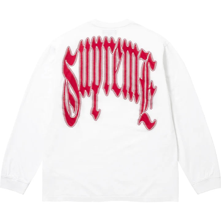 Supreme Intarsia L/S Tee White