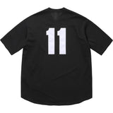 Supreme S Logo Baseball Henley Jersey Black Tokyo
