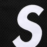 Supreme S Logo Baseball Henley Jersey Black Tokyo
