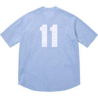 Supreme S Logo Baseball Henley Jersey Light Blue London