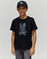 Psycho Bunny Kids Rowen Bunny Graphic Tee Black