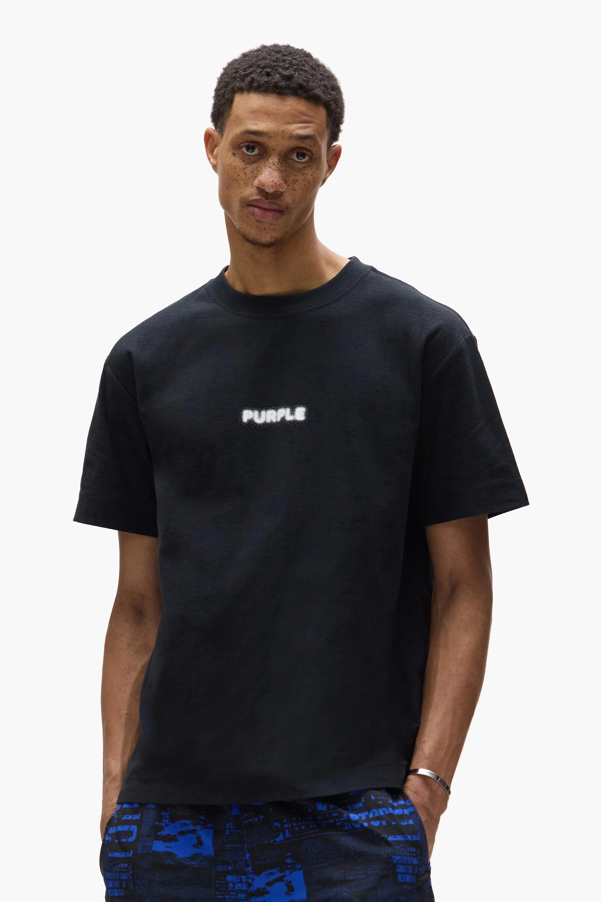 Purple Brand Men’s Pixelated Tee Black