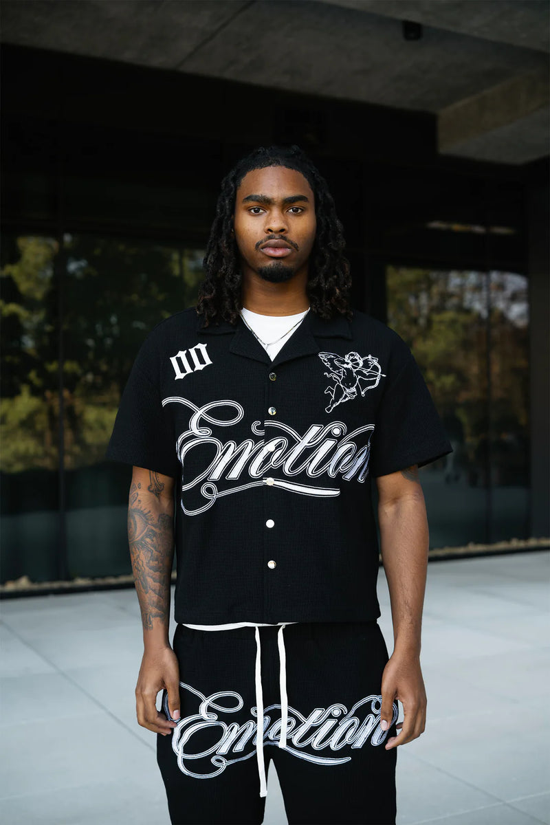 Mixed Emotion Signature Short set Black